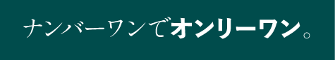 ナンバーワンでオンリーワン。