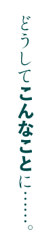 どうしてこんなことに……。